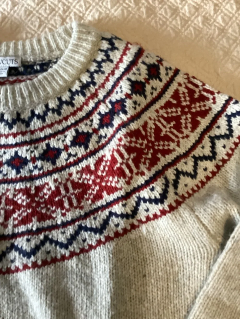 Jcrew Crewcuts relaxed fit size 14/6 boys fairisle blended fabric sweater